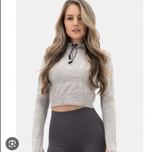 Balance athletica cropped gray pullover size S